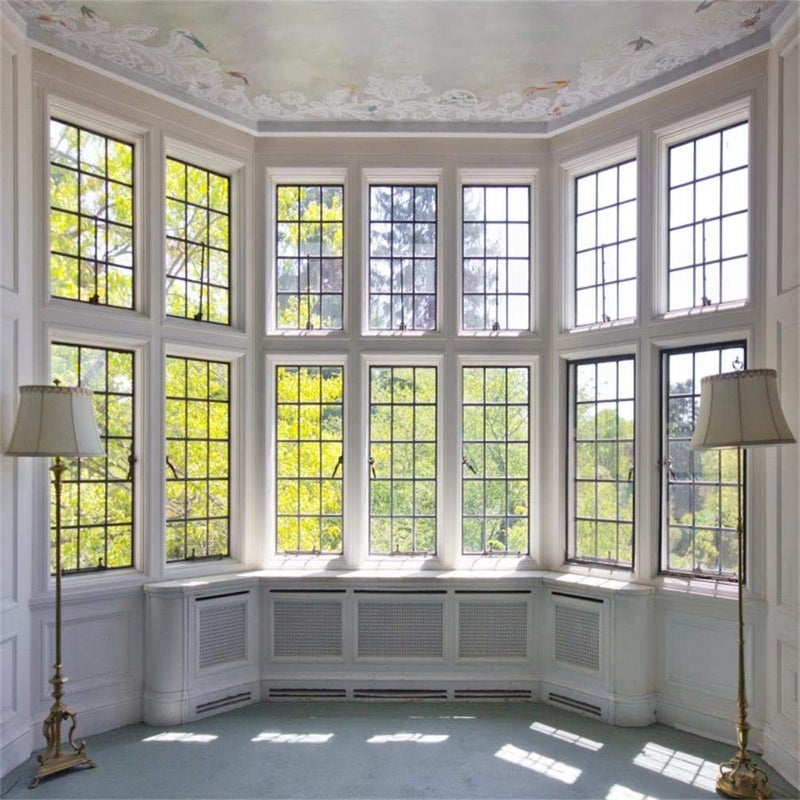 AOFOTO 6x6ft Classic French Pane Bay Windows Backdrop Luxury Retro Interior Decoration Floor Lamps Photography Background New Life Furniture Home Lifestyle Estate Modern Residence Photo Studio Props - Image 2